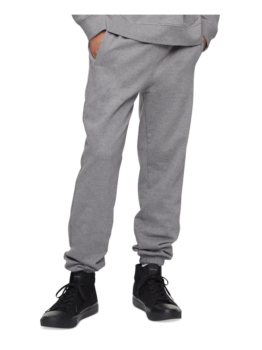 Calvin Klein Men's Standard Logo Terry Joggers Gray Size XX-Large