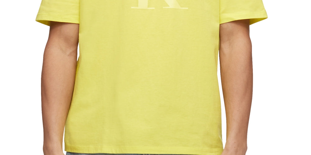 Calvin Klein Men's Pride Logo Print T-Shirt Yellow Size X-Large