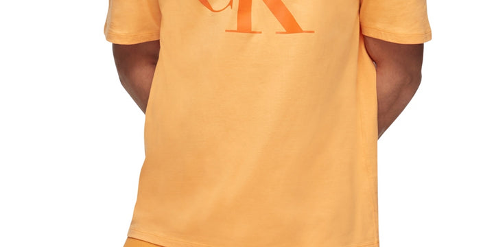 Calvin Klein Men's Pride Logo Print T-Shirt Orange Size X-Small