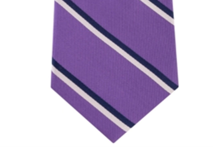 Club Room Men's Adam Twill Stripe Silk Tie Purple Size Regular
