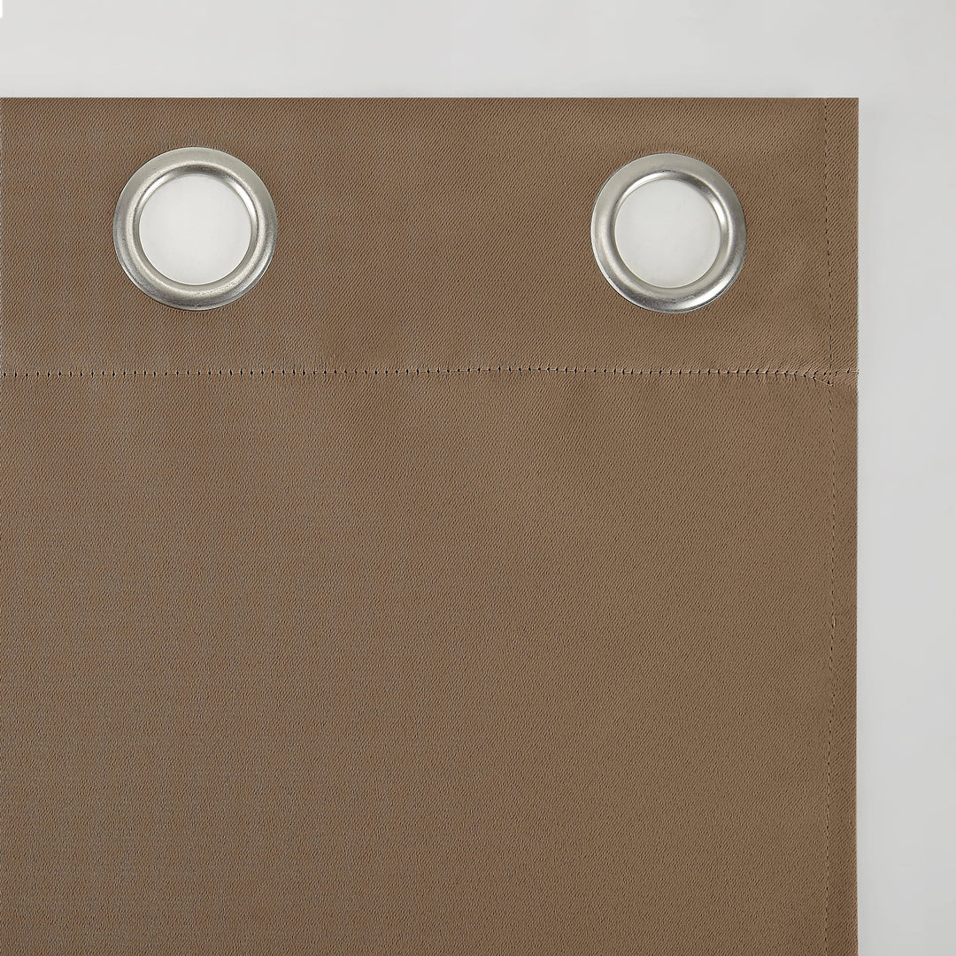 Sun Zero Preston Grommet Top Blackout Curtain Panel Brown Size 40X95