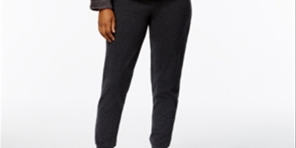 Nautica Women's Plush Textured Top & Jogger Pants Pajama Set Gray Size Medium
