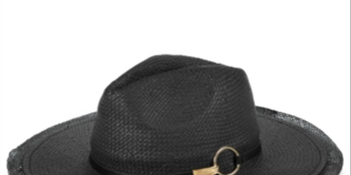 Vince Camuto Men's Ring Panama Hat Black Size Regular