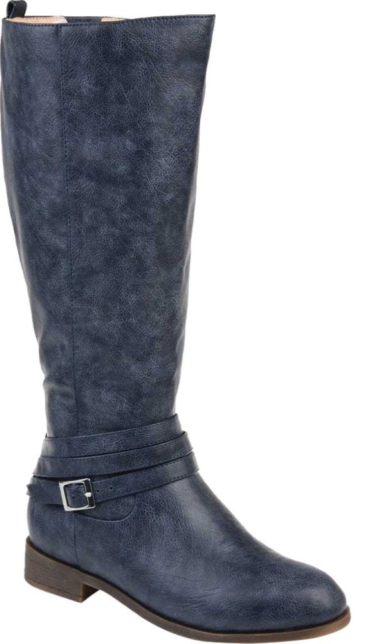 Journee Collection Women's Extra Wide Calf Knee High Boot Blue Size 7.5 M