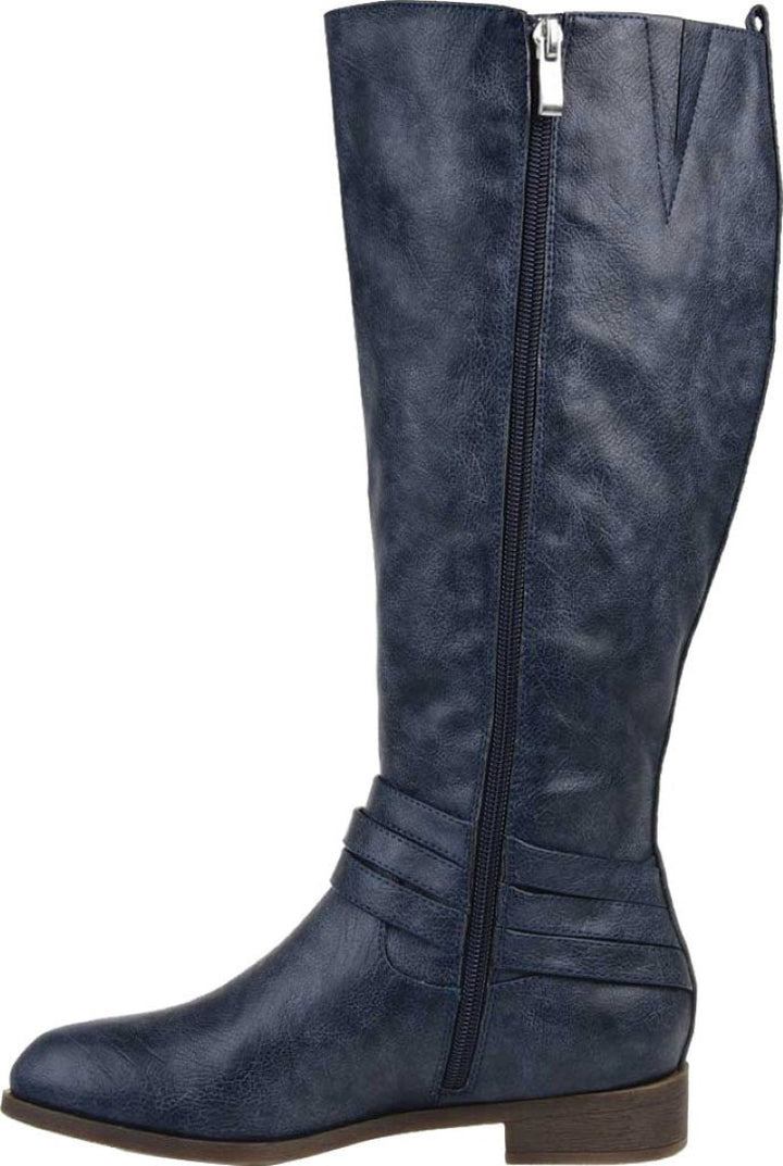 Journee Collection Women's Extra Wide Calf Knee High Boot Blue Size 7.5 M