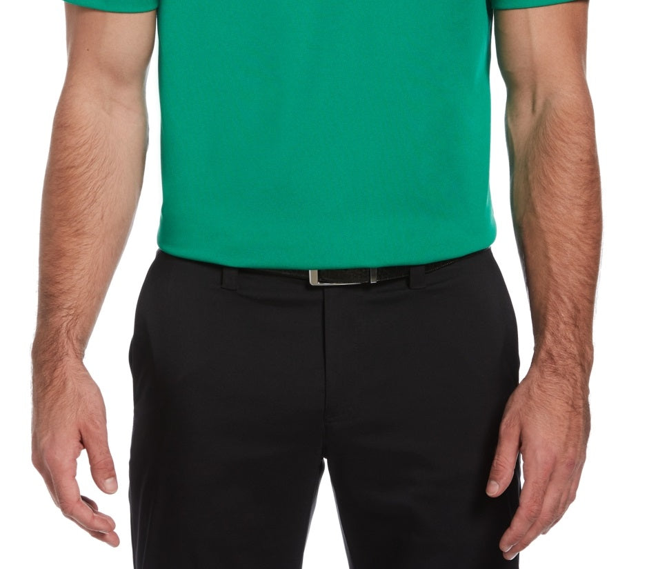 PGA Tour Men's Edge Collar Polo Shirt Green Size Small