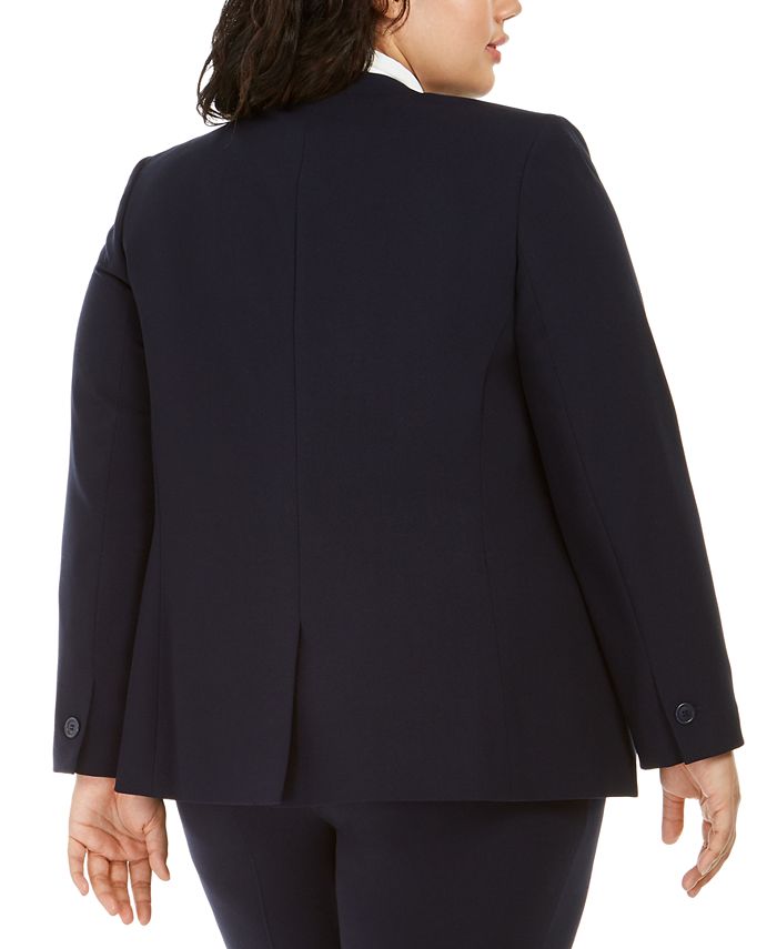 Bar III Women's Open Front Blazer Black Size 1X