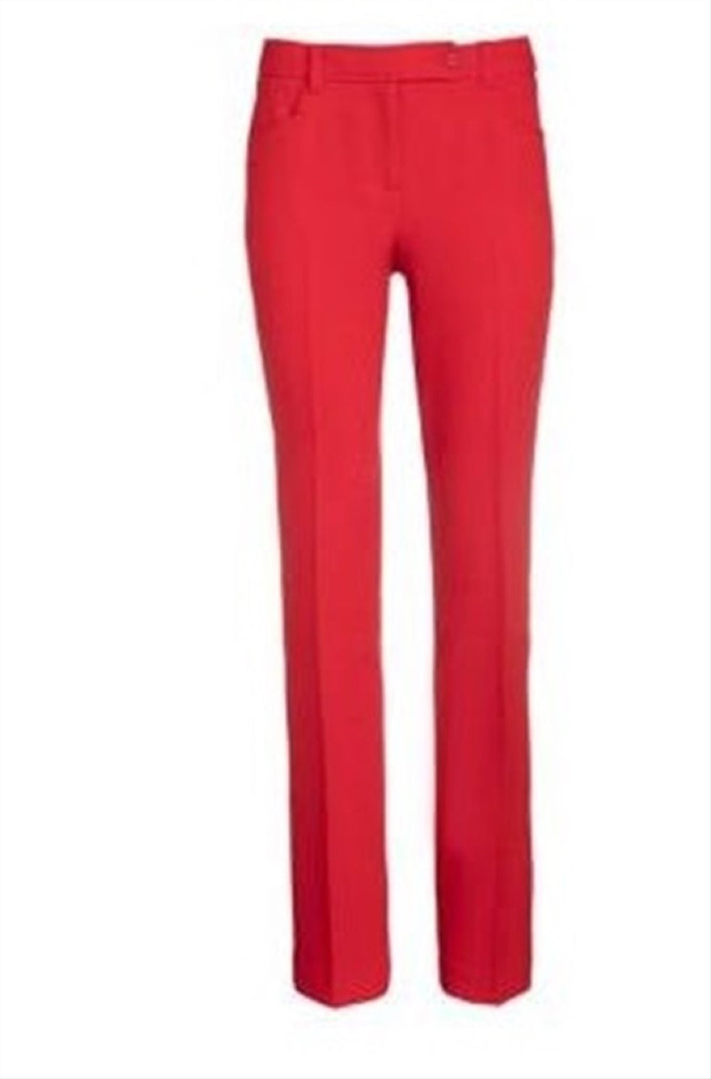 Anne Klein Women's Misses Twill Straight Leg Pant Red Size 10