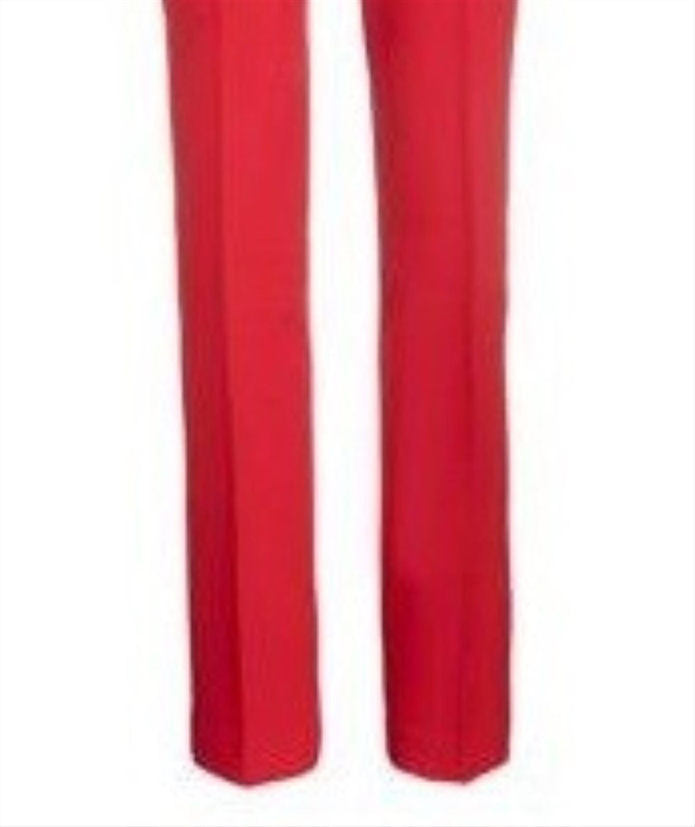 Anne Klein Women's Misses Twill Straight Leg Pant Red Size 10