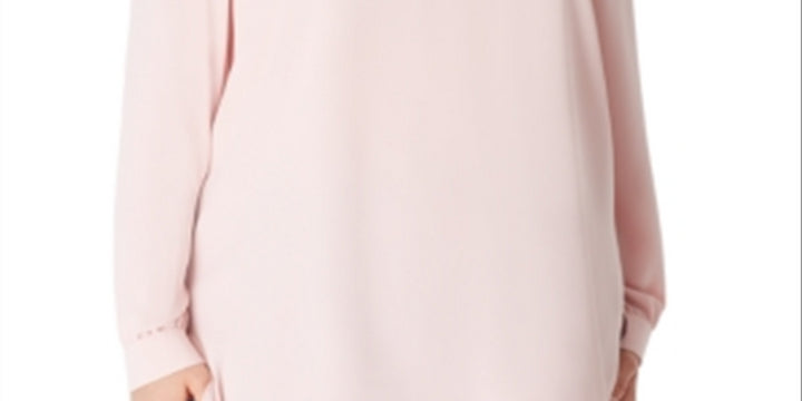 Anne Klein Women's Split Neck Blouse Pink Size 0X