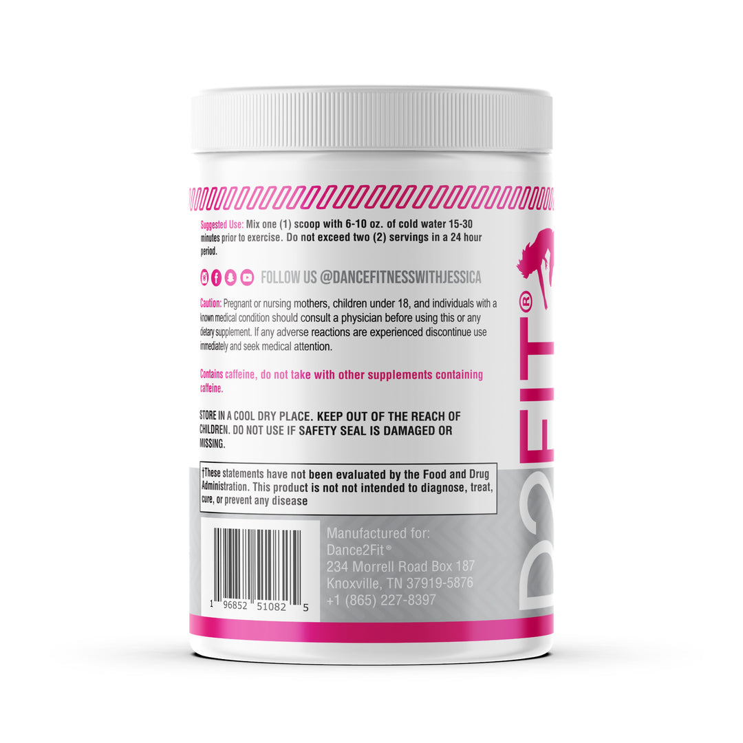 D2Fit (By Jessica Bass) Women’s Pre Workout Multi Collagen (2.5g) + Biotin (150mcg) - Supports Healthy Hair, Skin & Nails, Supports Increased Energy, Focus & Endurance