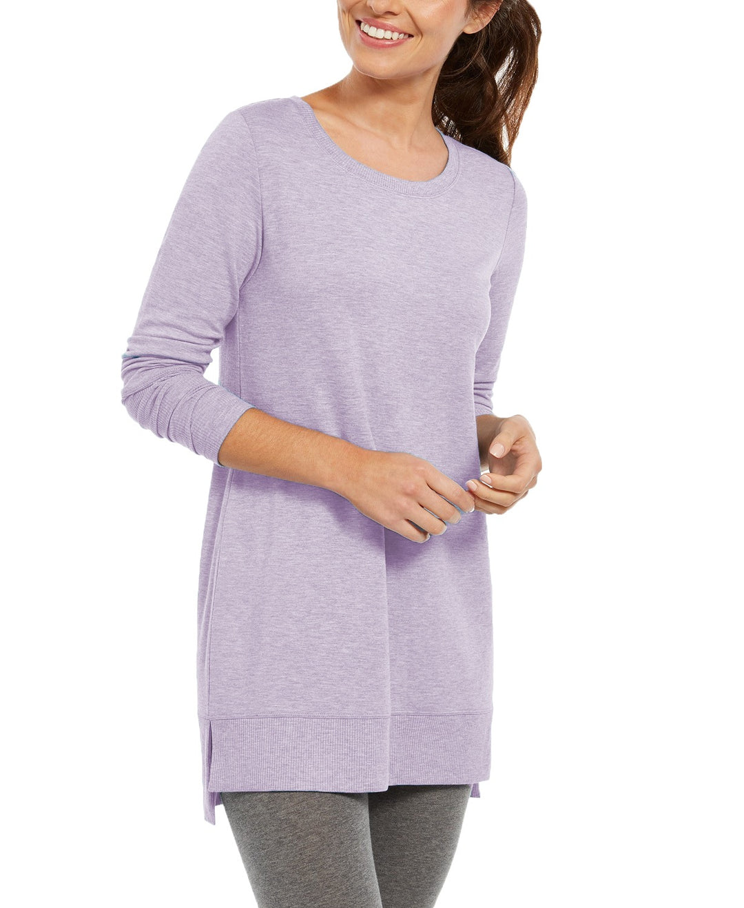 Ideology Women's Long Sleeve Tunic Lilac Size 2 Extra Large