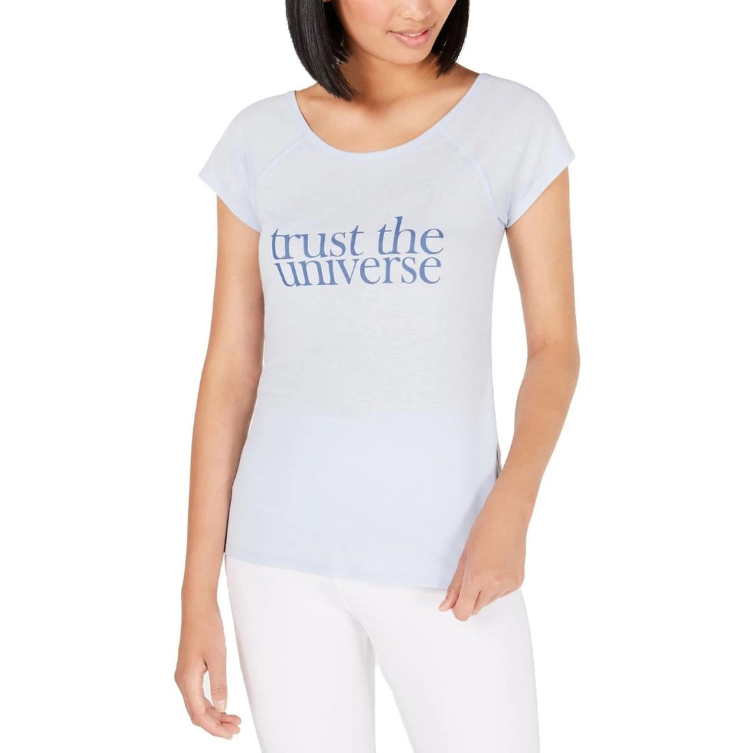 Ideology Women's Trust The Universe Graphic Yoga T-Shirt Blue