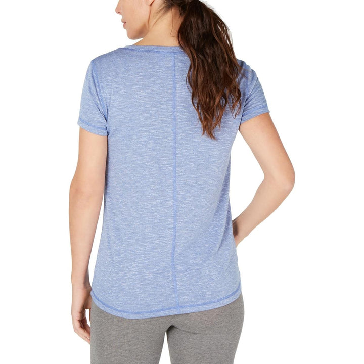 Ideology Women's Knot-Front T-Shirt Blue Size Medium