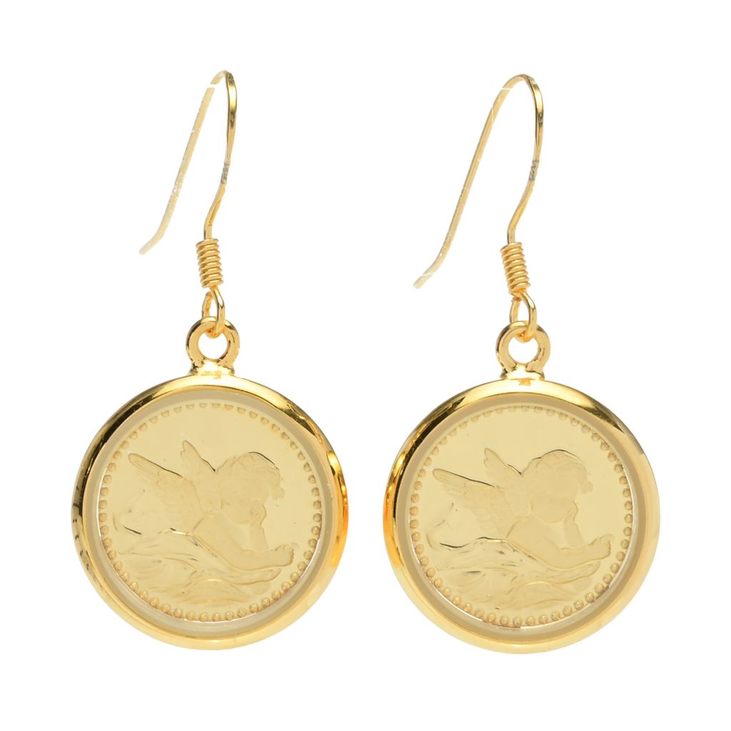 Lambert Cheng Sterling Silver or 24K Gold Plated Guardian Angel Earrings