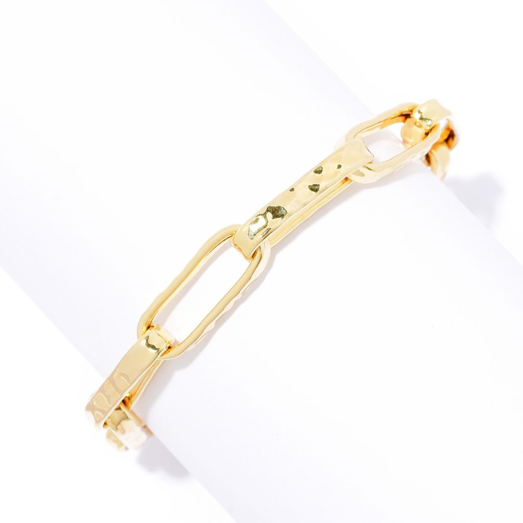 Toscana Italiana Acqua Bagnata Choice of Size Elongated Open Paperclip Link Bracelet