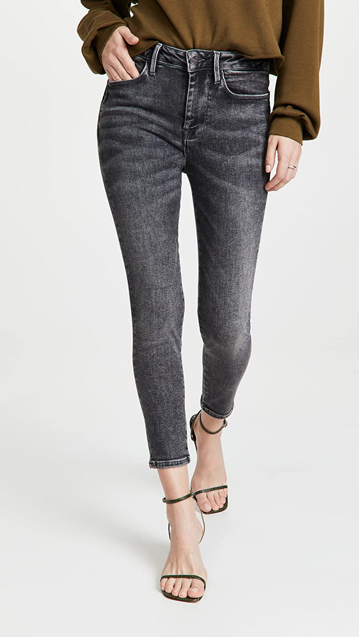 FRAME Le One High Waist Crop Skinny Jeans in Hughes , Size 2