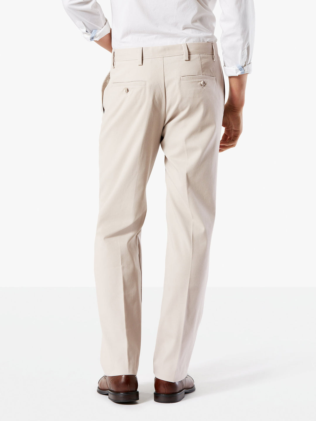 Dockers Men's Big & Tall Easy Classic Pleated Fit Khaki Stretch Pants Beige