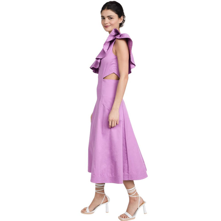 Veronica Beard Women s Orchid Beilla Ruffled-Sleeve Midi-Dress  2