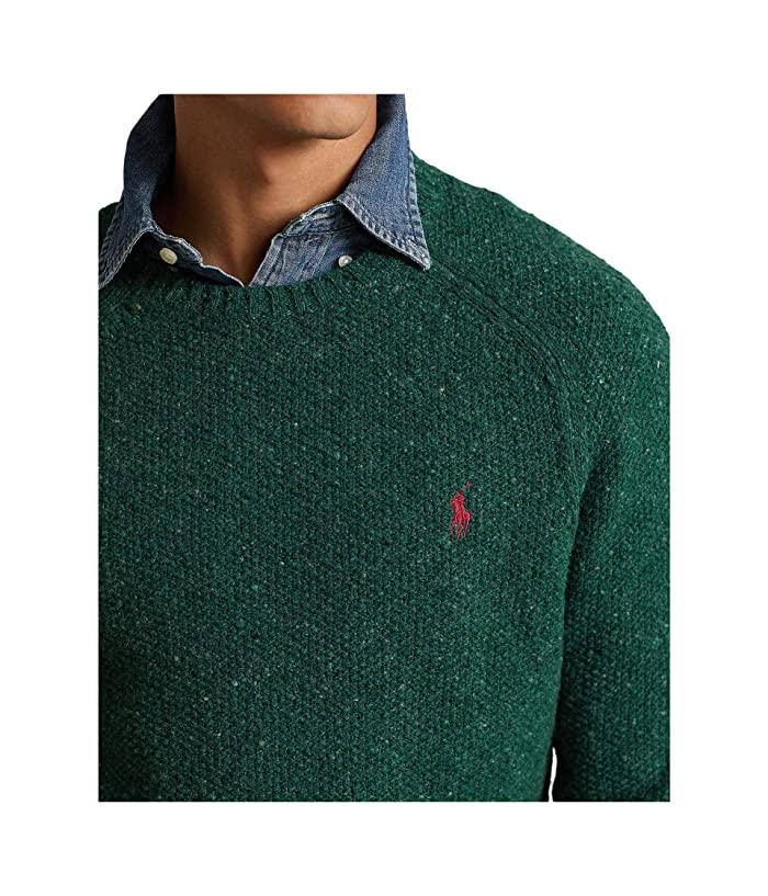 Ralph Lauren Men's Donegal Wool Blend Crewneck Sweater Green Size Small