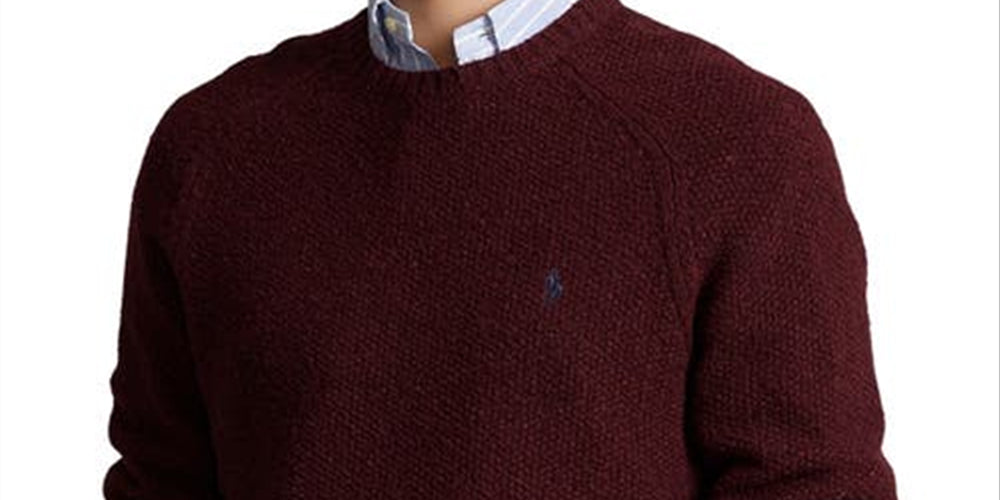 Ralph Lauren Men's Donegal Wool Blend Crewneck Sweater Red Size X-Large