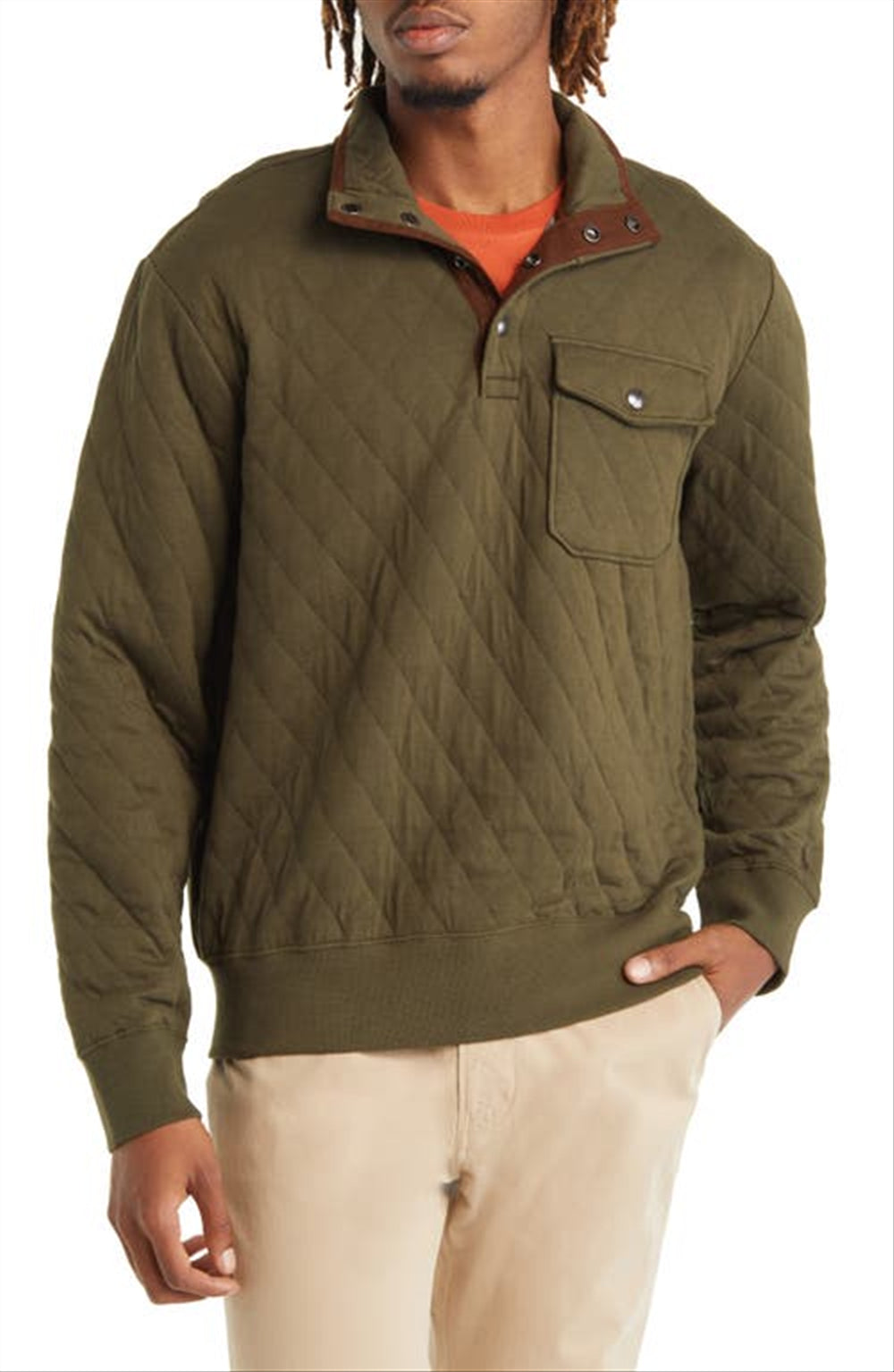 Ralph Lauren Men's Quilted Double Knit Cotton Blend Jacket Green Size XX-Large