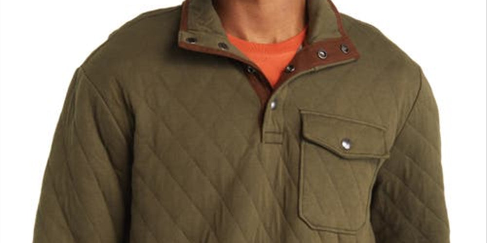 Ralph Lauren Men's Quilted Double Knit Cotton Blend Jacket Green Size XX-Large