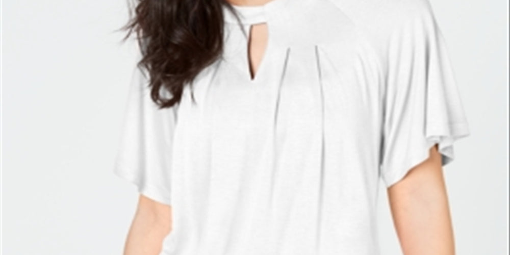 Thalia Sodi Women's Keyhole Top White Size Large