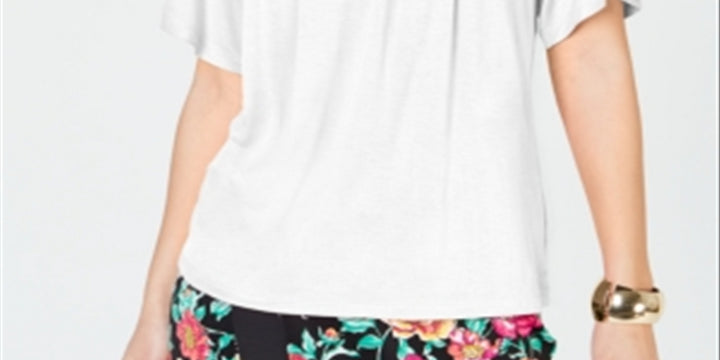 Thalia Sodi Women's Keyhole Top White Size Large