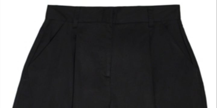 Danielle Bernstein Women's Pleated Zippered Shorts Black Size 14