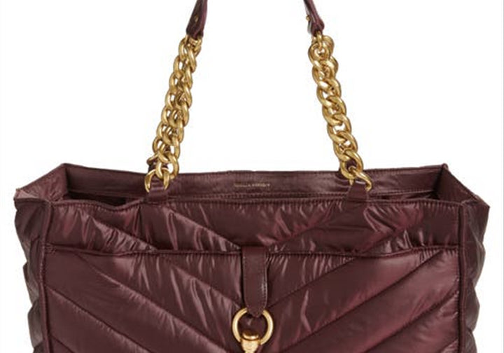 Rebecca Minkoff Edie Quilted Nylon Tote in Malbec Purple