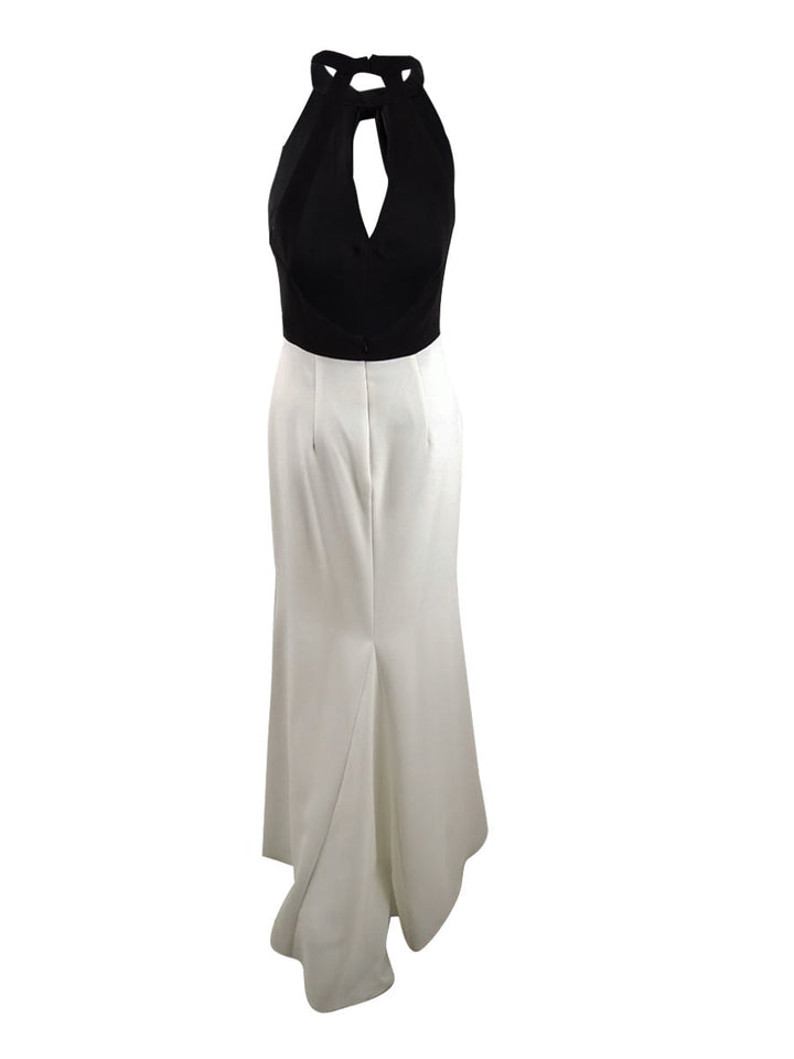 XSCAPE Women's Bow Top Gown White Size 10 Petite