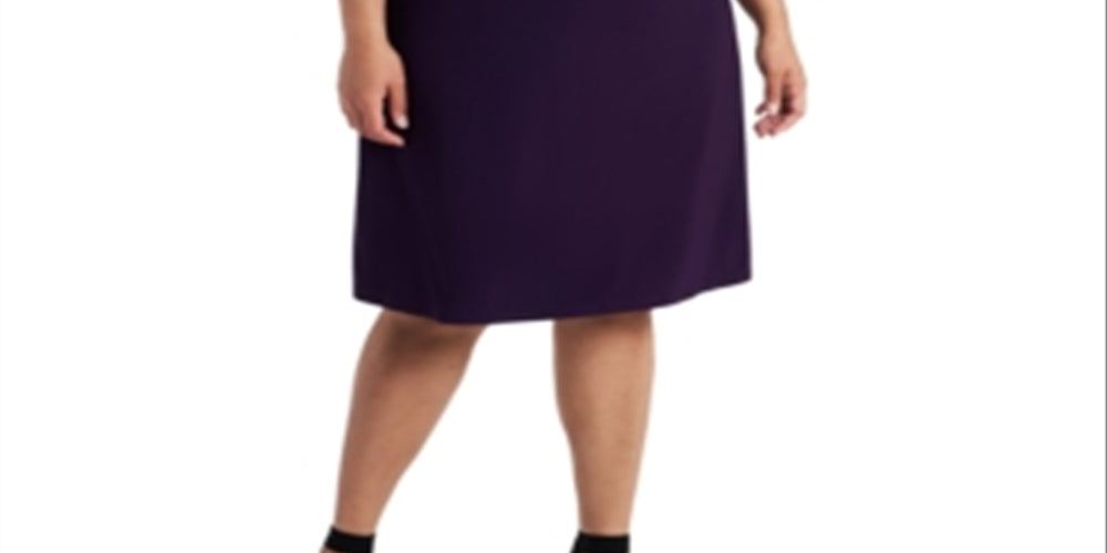 MSK Women's Three Ring Dress Purple Size 3X