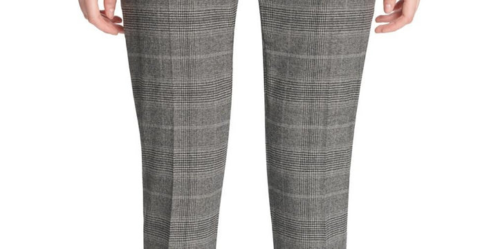 Calvin Klein Women's Plaid Ankle Pants Gray Size 16