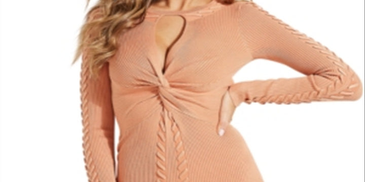 GUESS Women's Ramel Sweater Dress Beige Size Medium