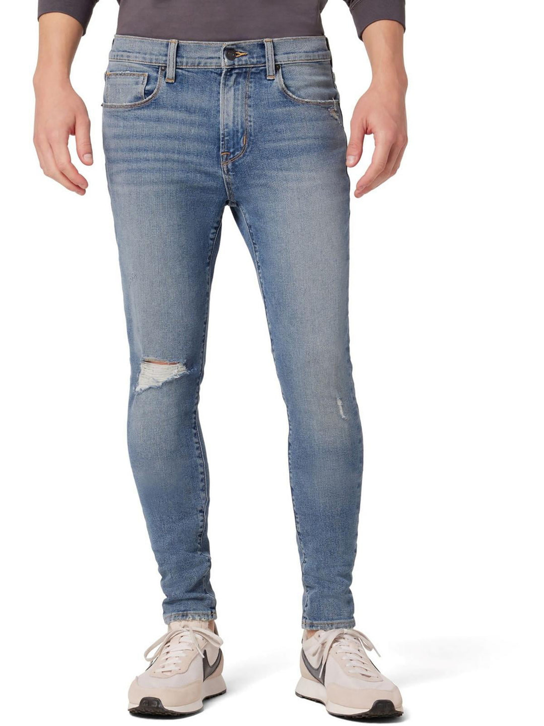 Hudson Men's Zev Distressed Denim Skinny Jeans Blue Size 38