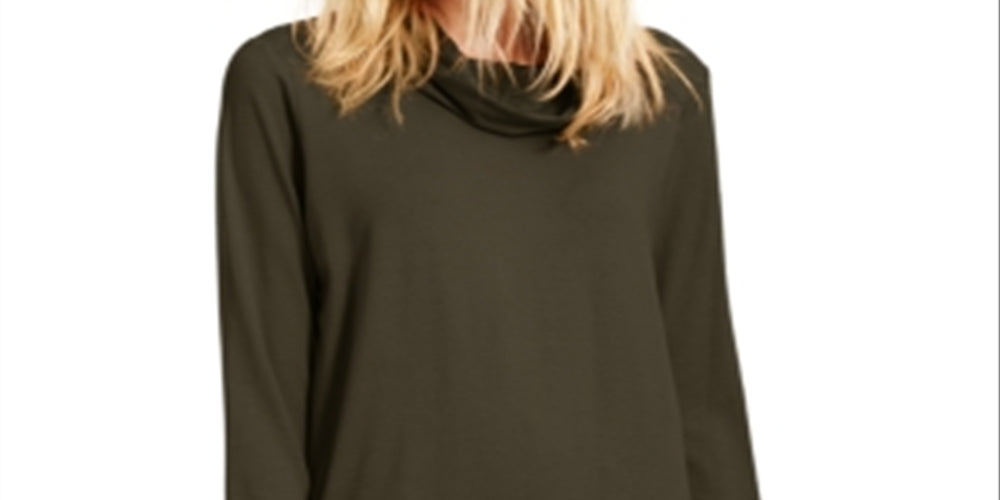 Eileen Fisher Women's Cowl Neck Knit Tunic Green Size Medium