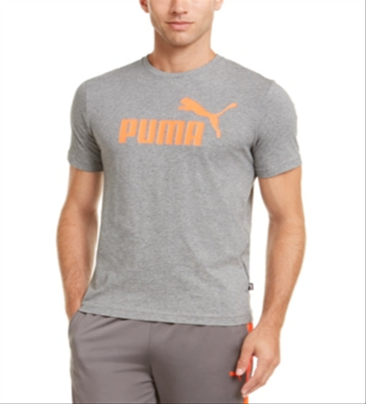 Puma Men's Logo T-Shirt Gray Size Small