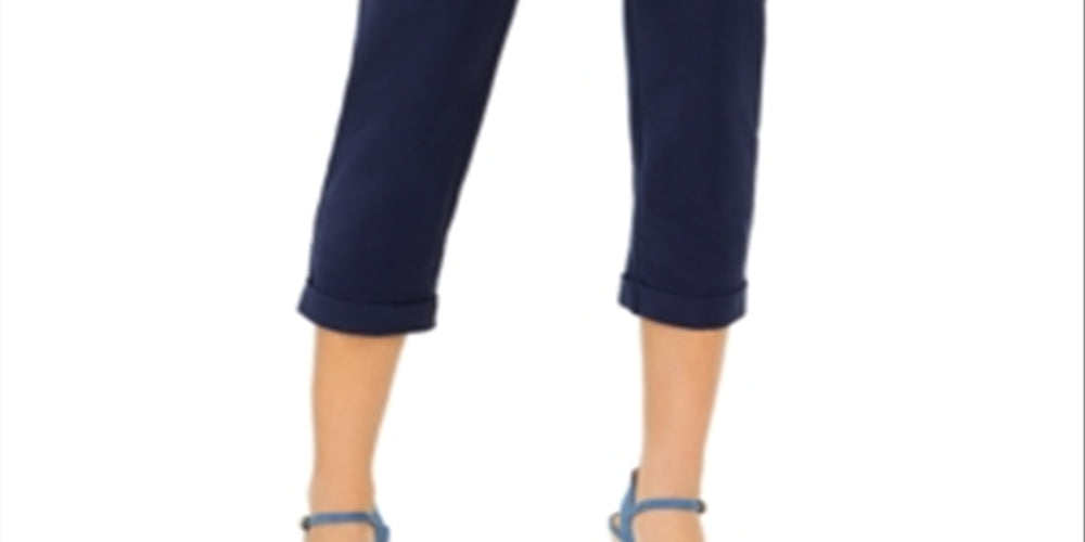 Michael Kors Women's Cuffed Cropped Pants Blue Size X-Large