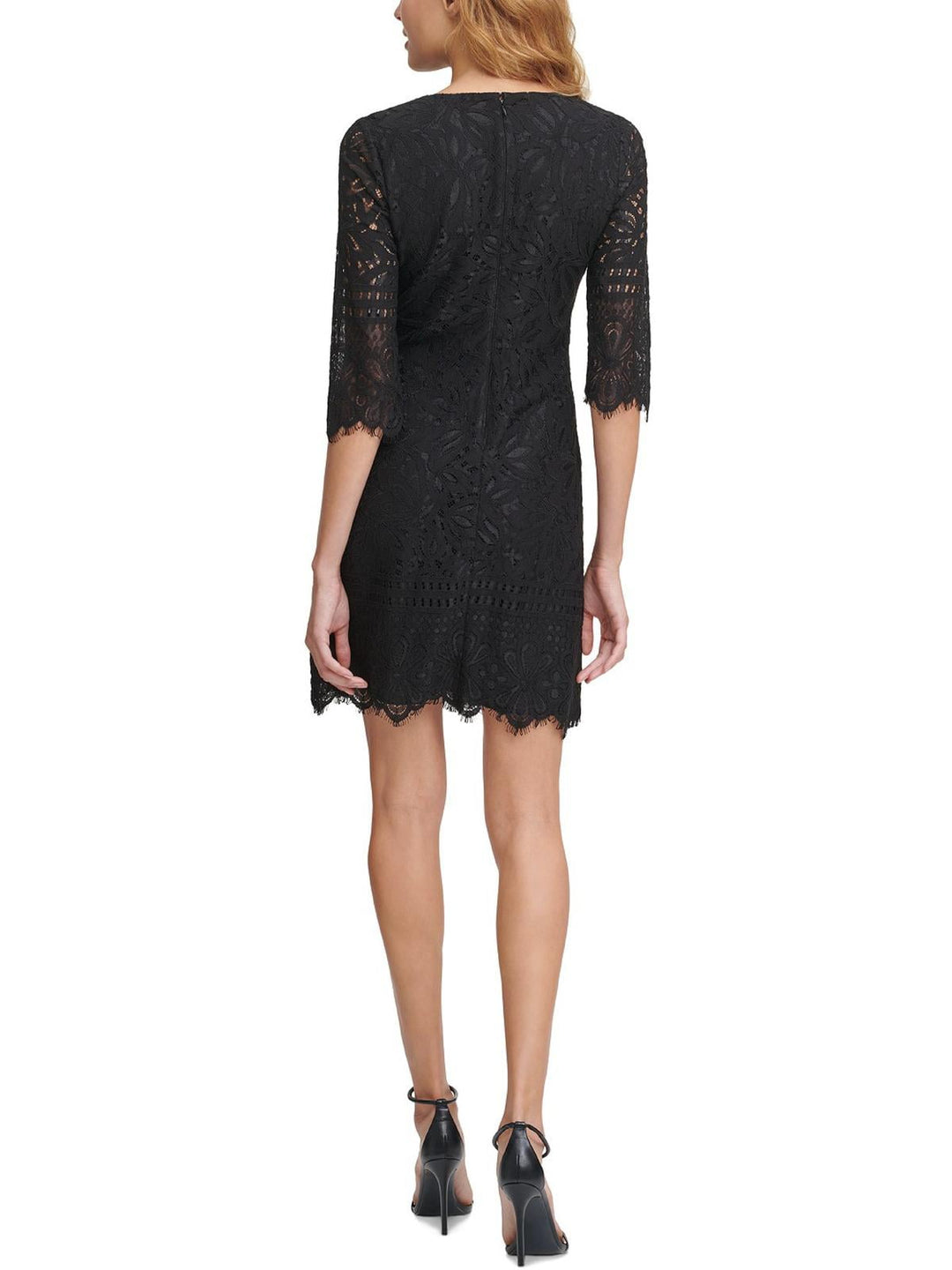 Kensie Women's Lace Sheath Dress Black Size 14