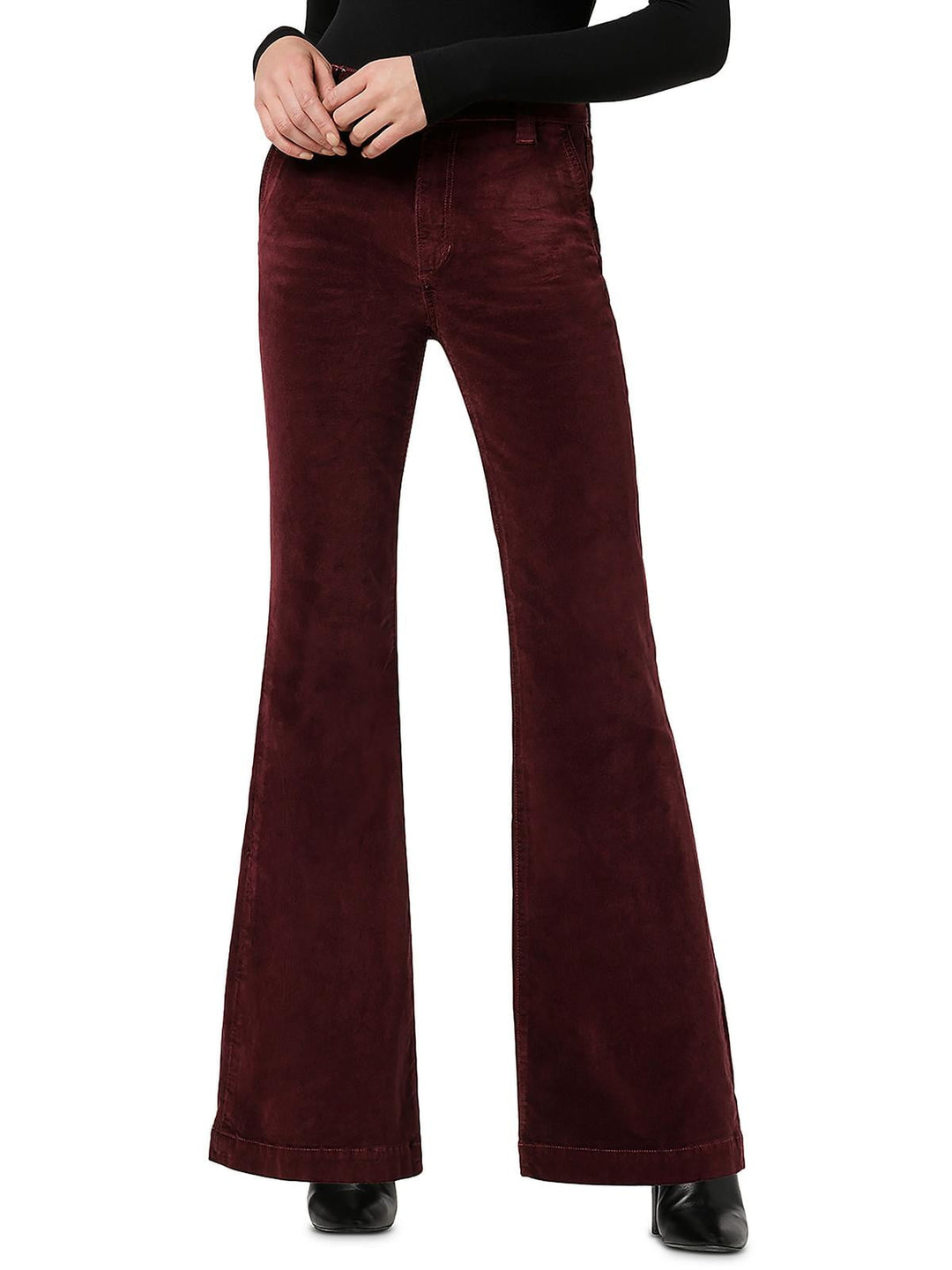 Joe's Jeans The Molly High Rise Flare Leg Pants Burgundy Size 25