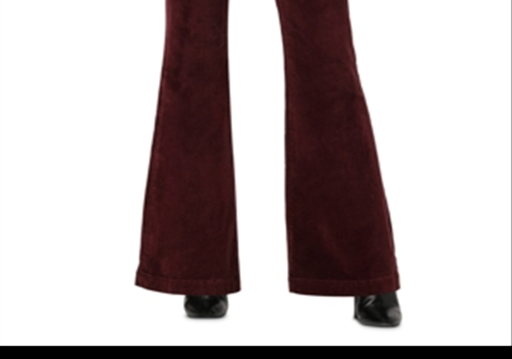 Joe's Jeans The Molly High Rise Flare Leg Pants Burgundy Size 25