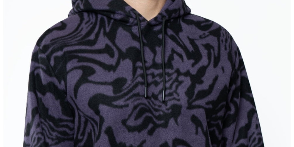 Lazer Men's Polar Fleece Pullover Hoodie Purple