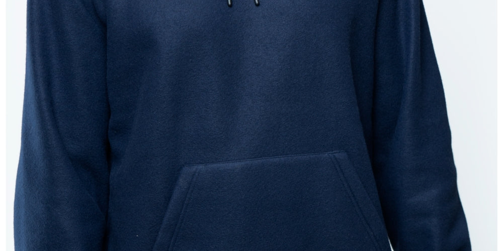 Lazer Men's Polar Fleece Pullover Hooded Sweatshirt Blue Size Small