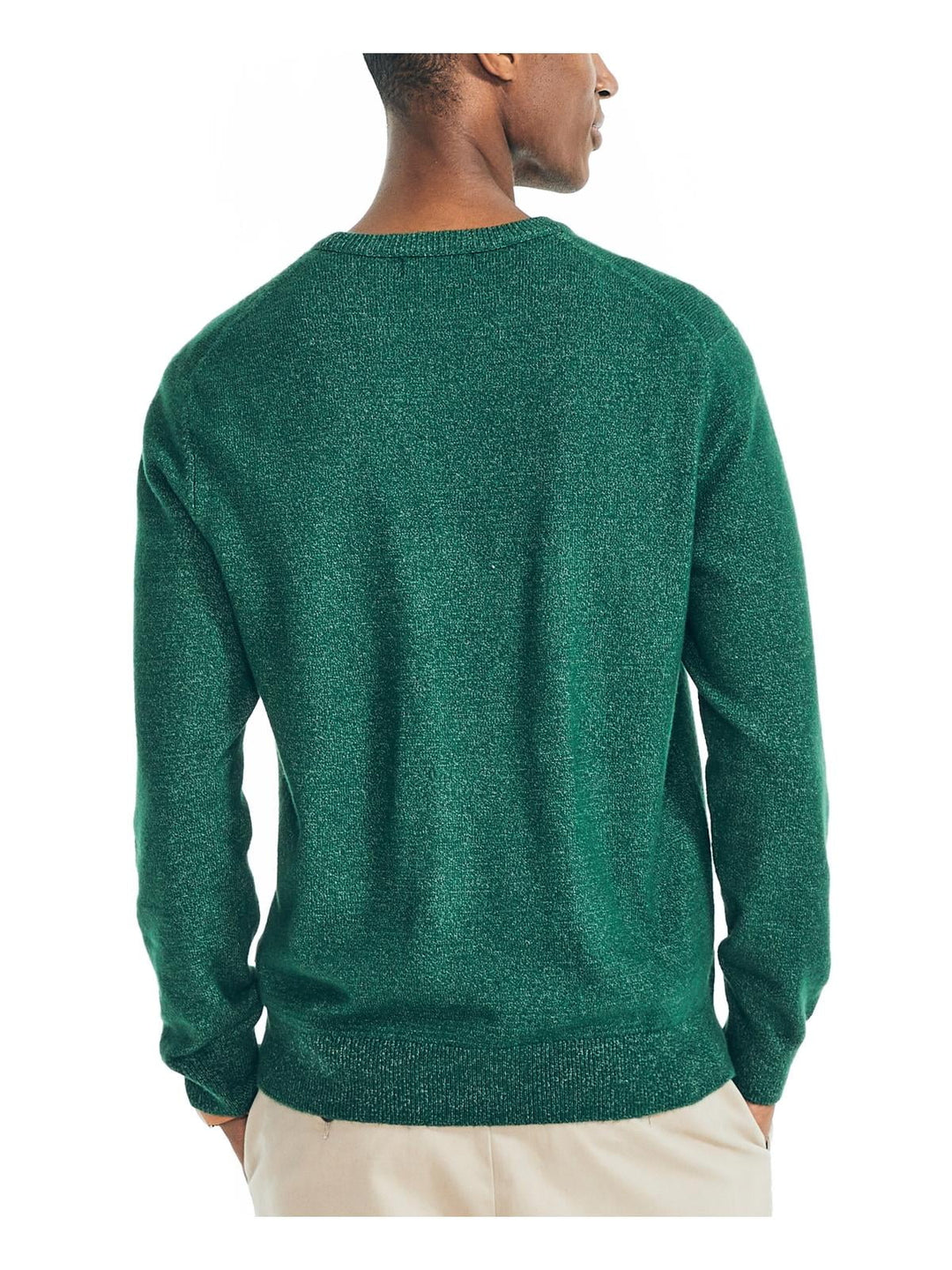 Nautica Men's Heathered Long Sleeve Crewneck Sweater Green Size XX-Large