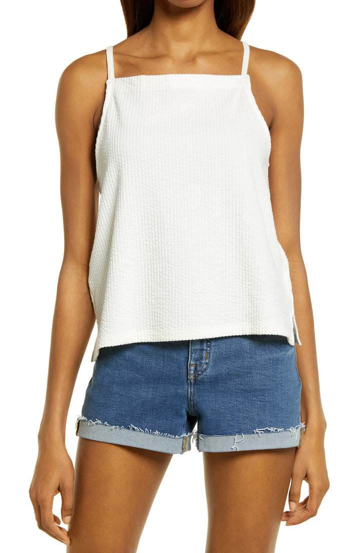 Madewell Lighthouse Seersucker Apron Tank - Size X-Small