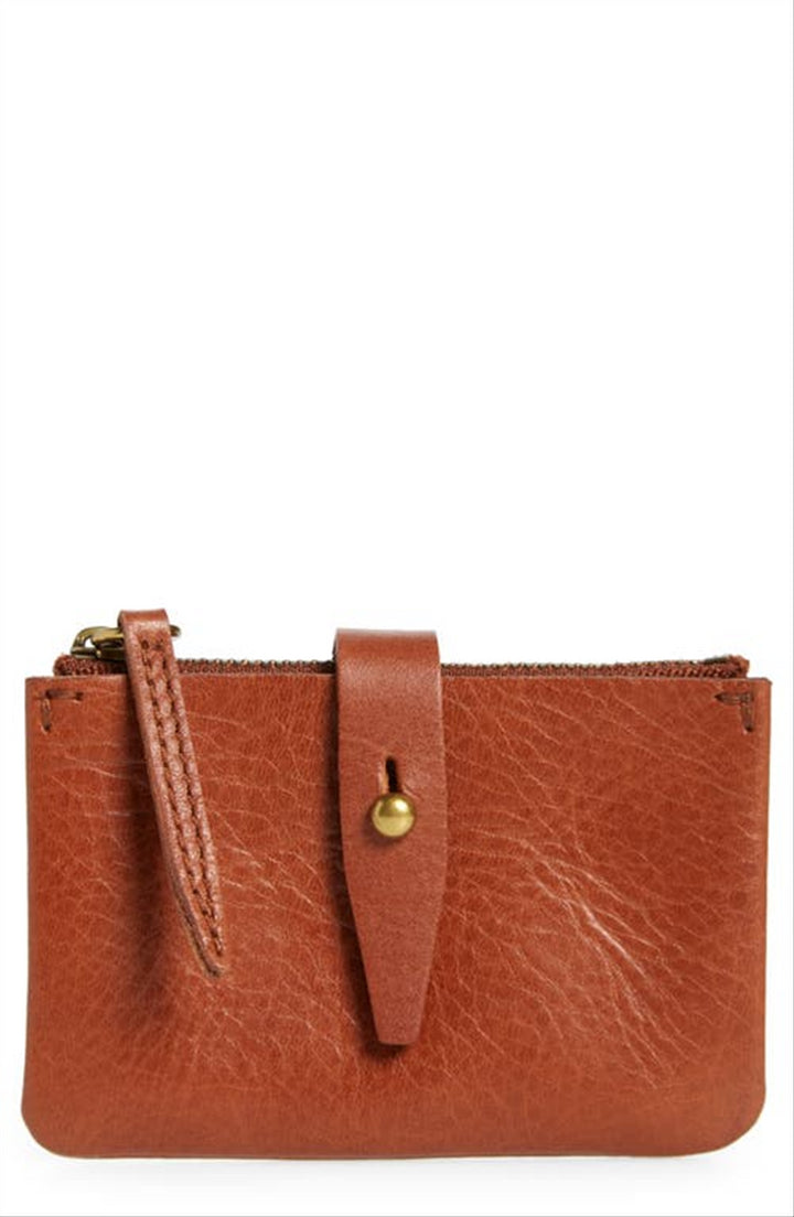 Madewell The Leather Accordion Wallet in English Saddle Brown