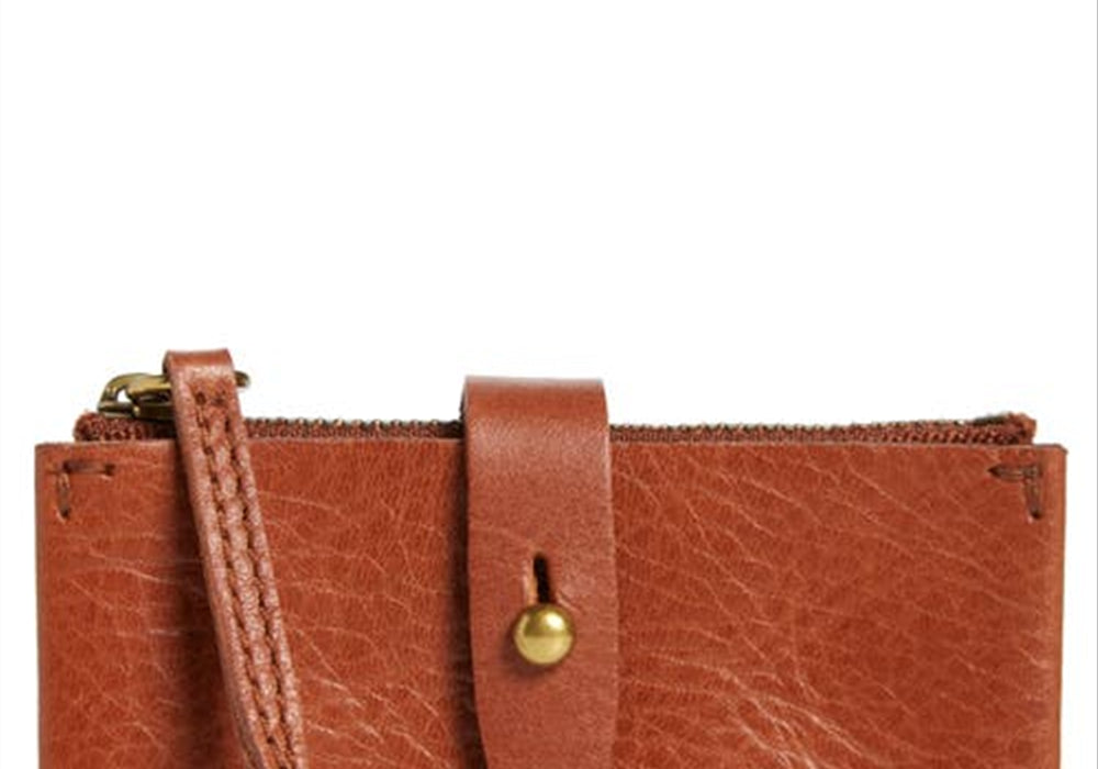 Madewell The Leather Accordion Wallet in English Saddle Brown