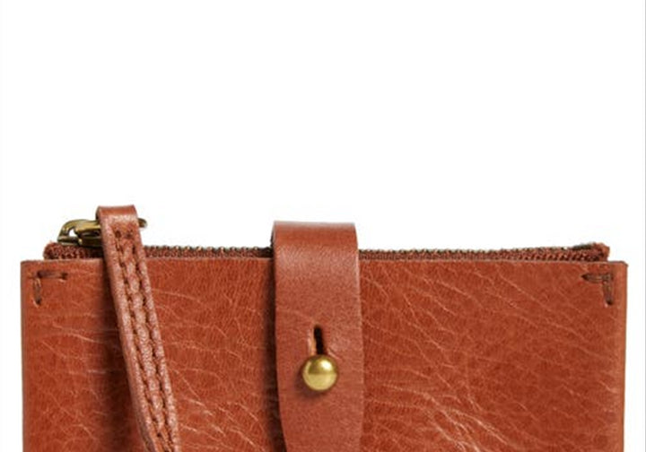 Madewell The Leather Accordion Wallet in English Saddle Brown