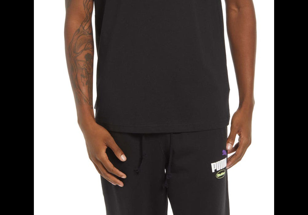 PUMA x Butter Goods Logo Graphic Tee in Puma Black Size Small
